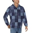 thumbnail image 4 of Zip Up Hoodies for Men - Blue Gingham Buffalo Check Long Sleeve Comfrt Men'S Fashion Hoodies & Sweatshirts, Jackets for Men Hoodies Pullover Clothing Clothes with Pouch, 4 of 5