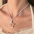 thumbnail image 4 of Vintage Flower Pendant Necklace for Women Colorful Flower Choker Neck Charm Jewelry Accessory for Teens, 4 of 8