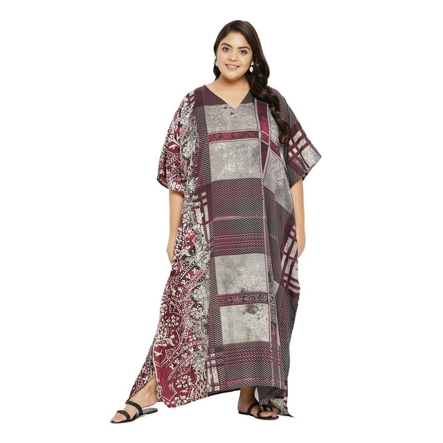 Caftans Longs pour Femmes Grande Taille Robe Caftan Robe de Soirée Fête Été Plage Robe d'Été Manches Kimono Longues Robes Décontractées en Ligne