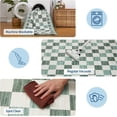 thumbnail image 5 of Memoryfield Checkered Area Rug 5' x 7', Washable, Non-Slip Low-Pile Carpet with Modern Geometric Design for Living Room, Bedroom & Dining Room, Green, 5 of 6