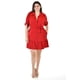 thumbnail image 5 of Vestido camisero con volantes Roman Fashion /Tallas Extras, 2386 (Rojo) rojo 38, 5 of 6