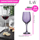 thumbnail image 2 of Set 6  Copas vidrio Cristal para Vino Tinto Lav Fame 480ML Color Malva, 2 of 3