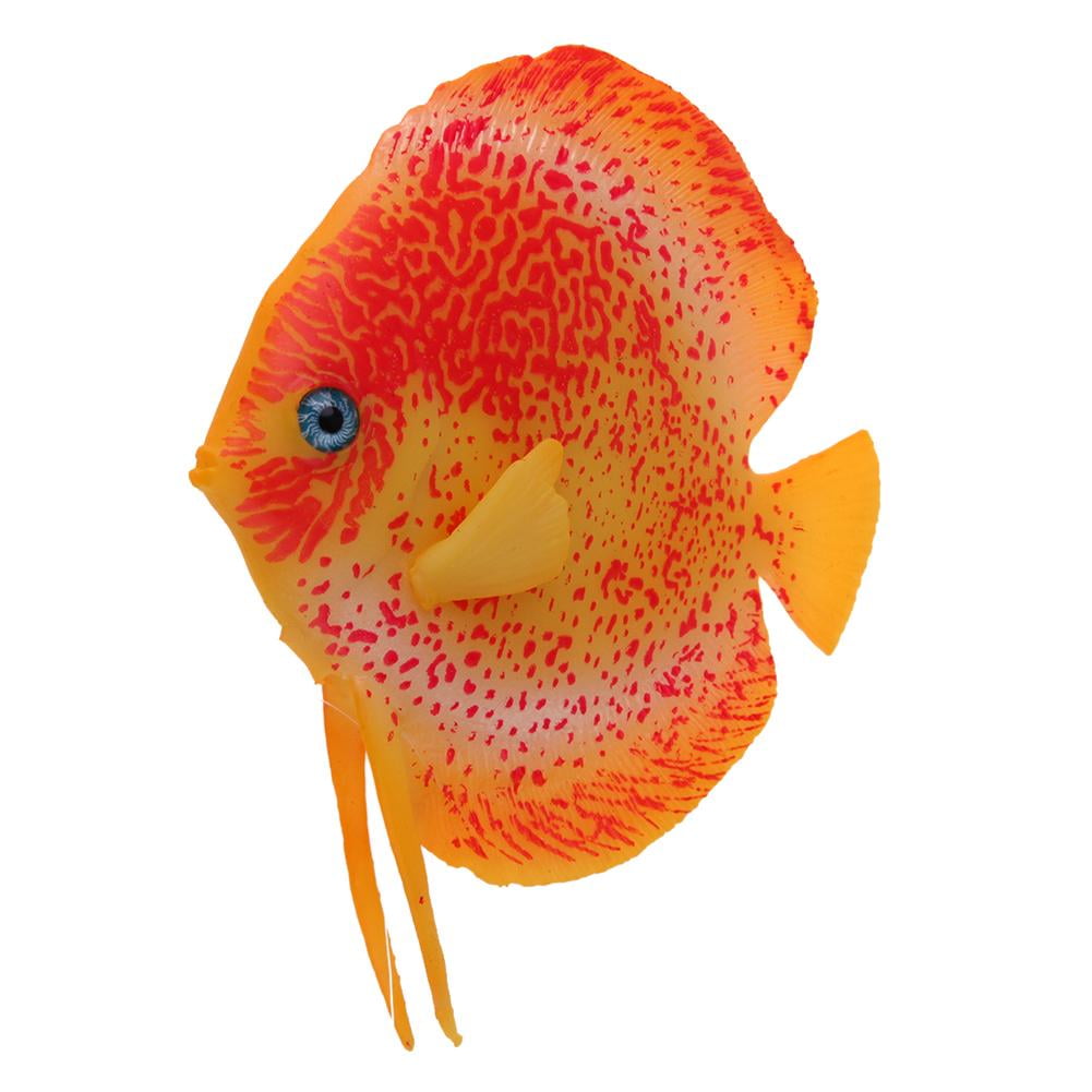 Aquarium Simulation Fish Orange Fish Tank Aquarium Luminous Ocean Tropical Silicone Simulation Artificial Fish 