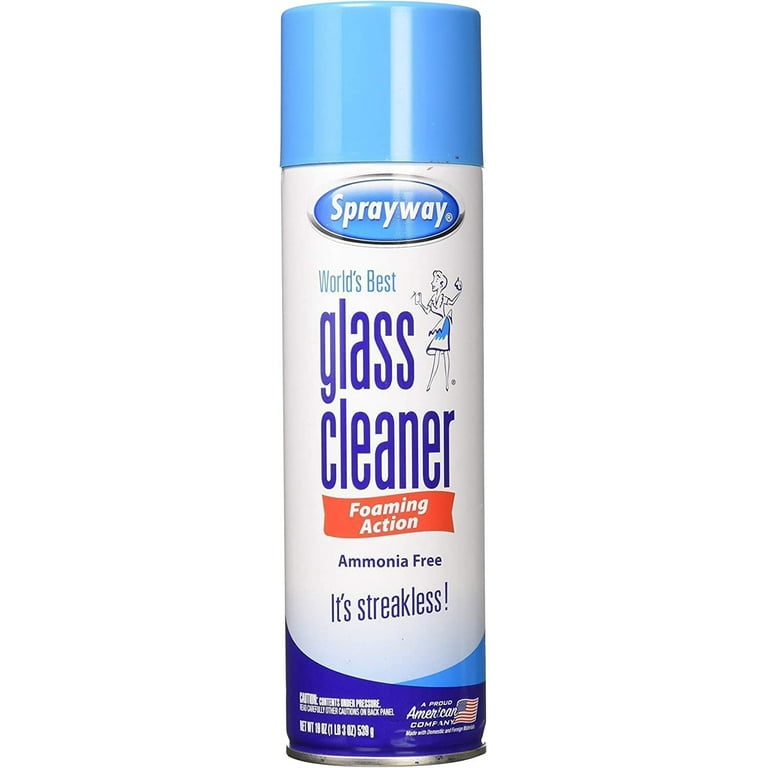The Award Box Sprayway Glass Cleaner Foam Action Cleaner with Cleaning Cloth in Packaging (3 Pack)