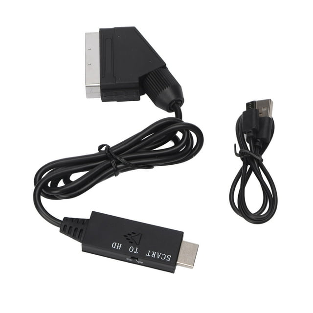 Adaptador de interfaz multimedia SCART a HD, convertidor de vídeo Full HD conmutable de 720P a 1080P para decodificador de DVD Xbox