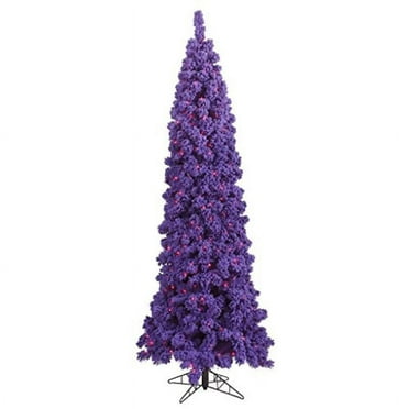 Vickerman 78" PVC Fir Dura-lit LED Artificial Christmas Tree in Flocked Purple