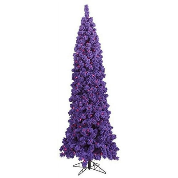 Vickerman 78" PVC Fir Dura-lit LED Artificial Christmas Tree in Flocked Purple