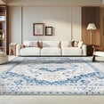 thumbnail image 2 of SAFAVIEH Brentwood Dimas Oriental Area Rug, Ivory/Blue, 5'3" x 7'6", 2 of 11