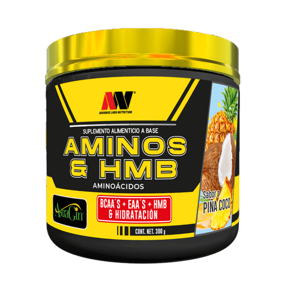 Aminoácidos con HMB e Hidratación Advance Labs Aminos & HMB Astragin Guayaba 30 Serv 300g
