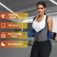 thumbnail image 4 of COMFREE Women Sauna Suit Waist Trainer Vest With Zipper Sweat Tank Top Body Shaper With Trimmer Belt, 4 of 6