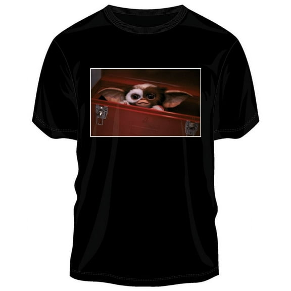 Mens Black Gremlins Classic Horror Movie Graphic Tee Shirt-M