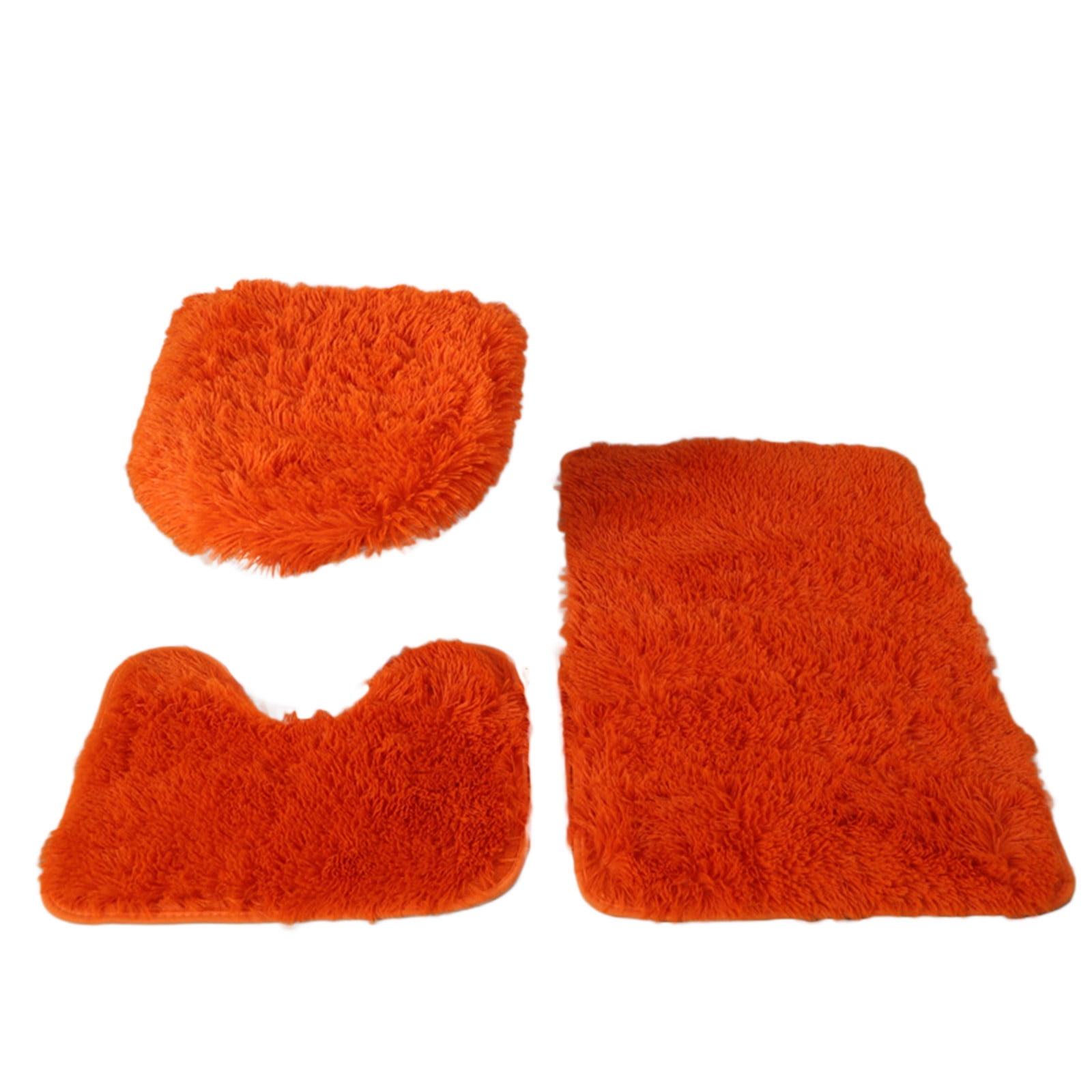 UttpKLBx Fluffy Bath Mats Bath Mats for Bathroom Non-Slip Bathroom Absorbent Floor Mat Clearance Bathroom Rugs, Cute Diatomaceous Mat Bathroom (Orange)