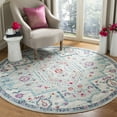 thumbnail image 2 of SAFAVIEH Madison Gladys Floral Bordered Area Rug, Light Grey/Fuchsia, 9' x 12', 2 of 9