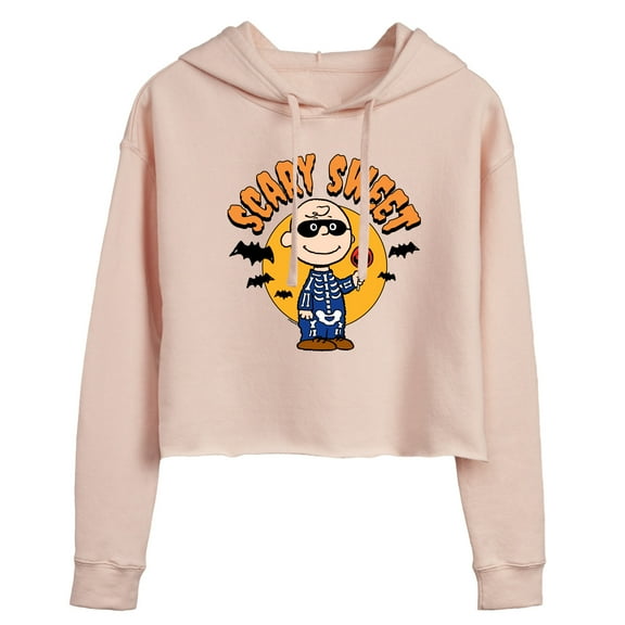 Peanuts - Scary Sweet - Juniors Cropped Pullover Hoodie