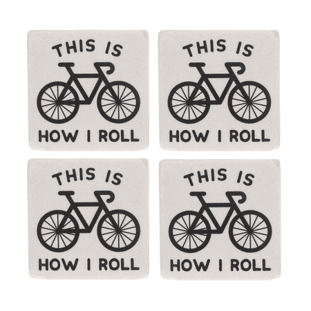 

Midwest CBK Bike Coasters This Is How I Roll Set of 4
