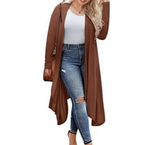 Weardear Women's Plus Size Long Cardigans Long Sleeve Duster Cardigan Lightweight Sweater