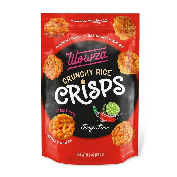 Wowza Crunchy Rice Crisps Fuego Lime, 9.2 Ounce