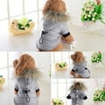 thumbnail image 4 of Aosijia Dog Winter Outfits Warm Pet Dog Coat with Hooded Puppy Jacket Clothing Small Dog Clothes Gray XS, 4 of 14