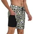 thumbnail image 2 of Fotbe Panda With Crown And Stars Traje de Baño para Hombre – Shorts de Natación de Secado Rápido con Forro y Bolsillos-XX-Large, 2 of 6