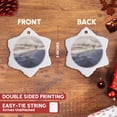 thumbnail image 3 of 3drose, Christian Cross on Mountain - Snow Covered Mountain Range and Cross, 3 inch Snowflake Porcelain Ornament, 3 of 7
