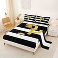 thumbnail image 2 of Erosebridal Glitter Print Letter Bed Sheets, Bowknot Monogrammed P King Sheets, 4-Piece, 2 of 5