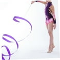 thumbnail image 5 of OUNONA Gymnastic Toys Rhythmic Gymnastics Ribbon Iron 2Pcs 4m Purple for Kids Training Equipment, 5 of 5