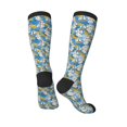 thumbnail image 4 of Balery Flower and Sail Boat Printed Novelty Socks Men's Women's Crew Socks Sports Socks Knee High Socks Cotton Socks Quirky and Cool Socks, 4 of 9