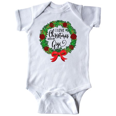 

Inktastic I Love Christmas with My Gigi Wreath Gift Baby Boy or Baby Girl Bodysuit