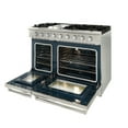 thumbnail image 2 of CASAINC 48 in. 6.8 cu. ft. Front Control Freestanding Double Ovens Gas Range in Stainless Steel, 2 of 8