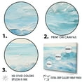 thumbnail image 3 of Designart "Simplistic Blue And White Beach" Coastal Waves Floater Framed Wall Art Prints, 3 of 5