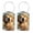 Multi1, variant on RATGON 2 Pack Luggage tag PU Leather with Stainless Steel Loop a Dog with a Wreath Travel Trip