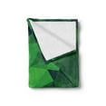 thumbnail image 2 of Celtic Green Soft Flannel Fleece Throw Blanket, Polygonal Dark Tones Repeating Abstract Motif, Cozy Plush for Indoor and Outdoor Use, 50" x 70", Fern Green Dark Green, by Ambesonne, 2 of 5