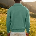 thumbnail image 4 of Long Sleeve Collared Polo Shirt for Men Casual Loose Fit Button Pullover Shirt Soft Breathable Henley T Shirt Sweatshirt Top, 4 of 4