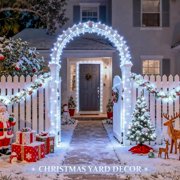 JMEXSUSS 2 Pack Solar String Lights Outdoor Waterproof, Each 33FT 100 LED Solar Christmas Lights Outdoor, 8 Modes Solar Fairy Light for Outside Yard Tree Patio Garden Wedding Christmas Decorations