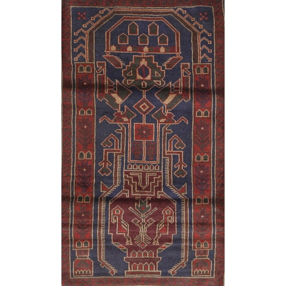 Ahgly Company Indoor Rectangle Traditional Brown Persian Area Rugs, 2' x 5'