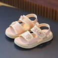 thumbnail image 5 of BXJX Girls Summer Sandals, Adjustable Strap Breathable Non Slip Open Toe Shoes for Kids Pink Size 1(Big Kids), 5 of 9