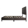 thumbnail image 6 of Elegant Faux Leather Upholstered Panel Bed Queen - Tobacco, 6 of 6