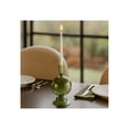thumbnail image 3 of Decorative Glass Taper Candle Holder - Pair with Gold Pillar Candle Holder - Perfect for Centerpieces for Tables, Kitchen, and Coffee Decor - Modern Candlestick Holder for Lighting Accent - 7", Green, 3 of 10