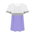 thumbnail image 4 of Camiseta Casual de Manga Corta de Mujer, Cuello Redondo de Impresión para Uso Diario, Fiesta Y Hogar, 4 of 5