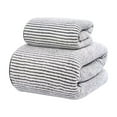 thumbnail image 4 of 2PCS Bath Towel Set, InsCrazy Bath Towels 100% Cotton Towels Bathing Thickened Quick Drying Large Towel Washcloth Water Absorbent Oversized Soft Bathroom Towels 55 X 28Inches, 4 of 7