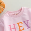 thumbnail image 4 of Okbabeha Halloween Sweatshirts for Girls Toddler Long Sleeve Crewneck Letter Pumpkin Print Pullover Tops, 4 of 7