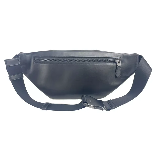 Coach (C2716) Black Leather Track Leather Fanny Pack Belt