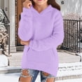 thumbnail image 2 of HIPYLO Girls Sweaters Teen Girl Clothes Fleece Sweatshirts Fall Winter Warm Furry Pullover Sweatshirt Long Sleeve Cute Trendy Plain Thick Tops Loose Fluffy Fuzzy Jumper Sweater, 2 of 5