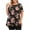 Black, variant on Bescita Women Printing Short Sleeve O-Neck Large Size Pleated T-Shirt Blouse Tops