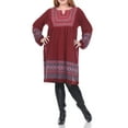 thumbnail image 2 of White Mark Women's Plus Size Amelia Embroidered Sweater Dress, 2 of 4