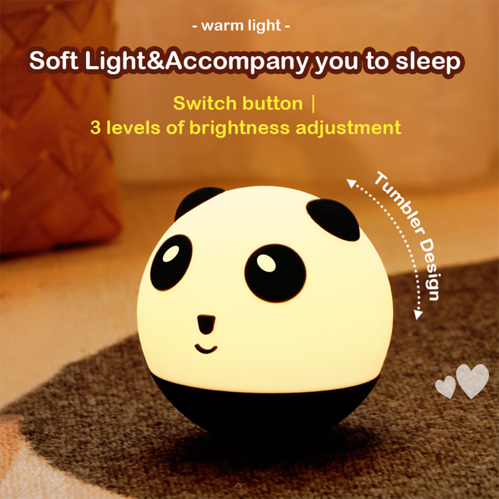 JZROCKER Cute Panda LED Night Light USB Desk Lamp Baby Room Sleeping Lamps Home Decor