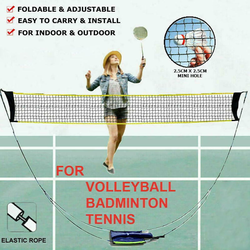 Portable Outdoor Foldable Badminton Tennis Volleyball Set Stand Sport Net F4L2 