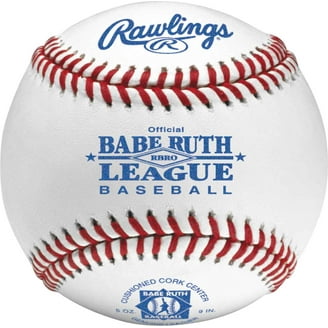 Cross section of a Rawlings Major league baseball. Has a cork center