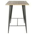 thumbnail image 2 of Contemporary Home Living 41” Bamboo Brown and Gray Metal Oregon Industrial Table, 2 of 5