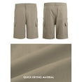 thumbnail image 6 of Demotime Mens Hiking Cargo Shorts with 5 Zipper Pockets Quick-Dry Lightweight Golf Casual Shorts Dusty Khaki XL, 6 of 7